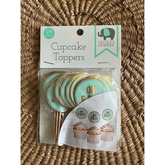Nicole’s Nursery 24 piece OH BABY! Cupcake Toppers - Picture 1 of 5